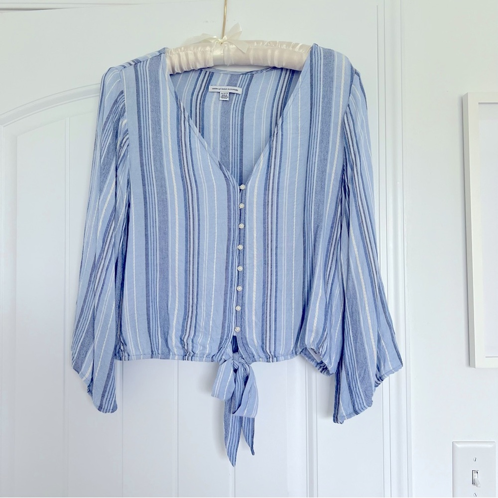 American Eagle Flowy Striped Top